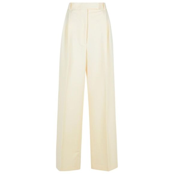 Róhe 'Tailored' Cream Recycled Polyester Pants Women - Picture 1 of 3